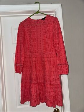 J. crew long sleeve eyelet dress